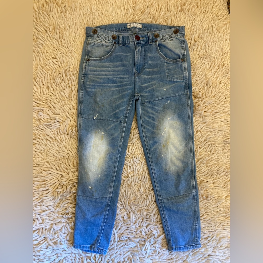 Free People Distressed Carpenter Jeans